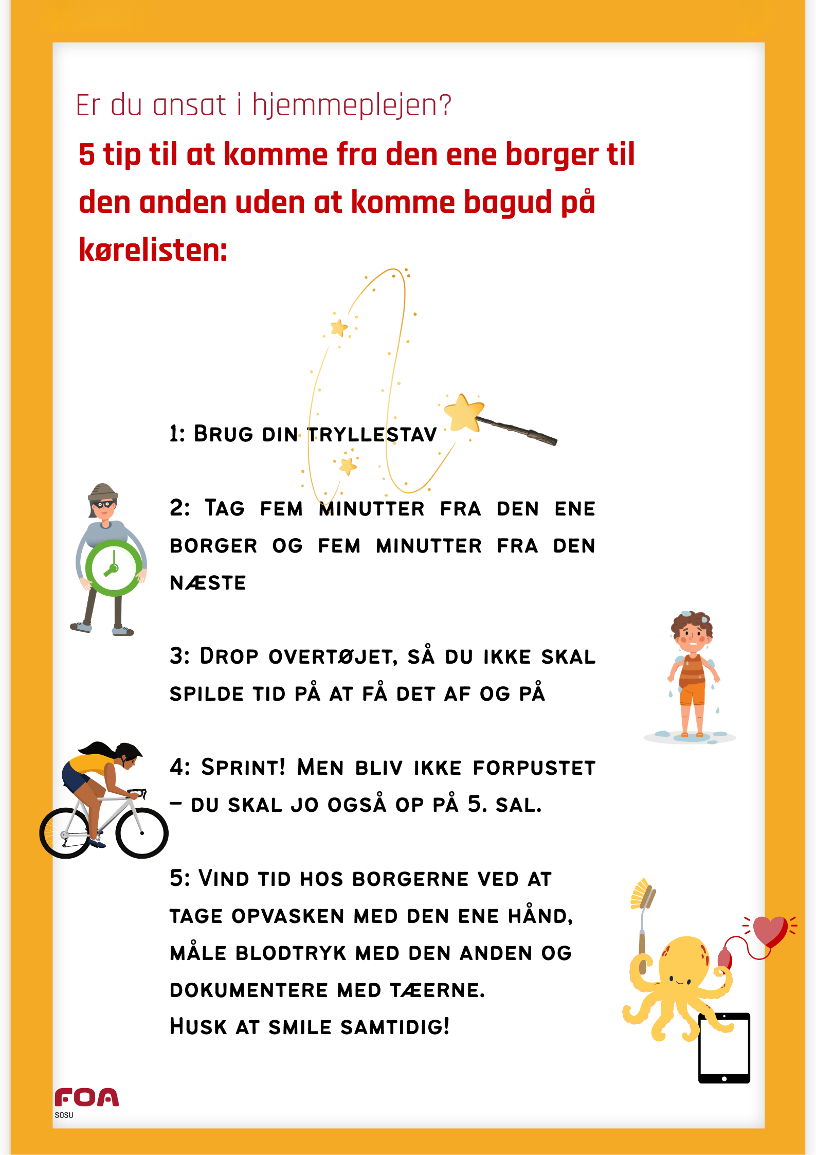 Plakat til kampagne om vejtid